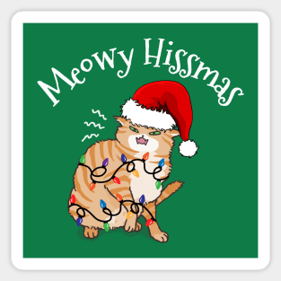 Meowy Hissmas / Funny Christmas Shirt / Christmas Cat Shirt / Funny Christmas Gift for Cat Lover / Merry Christmas Cat / Holiday Cat Sticker